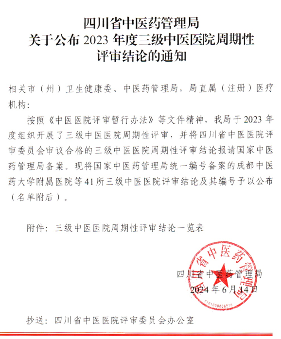 合江县中医医院顺利通过三级中医医院周期性